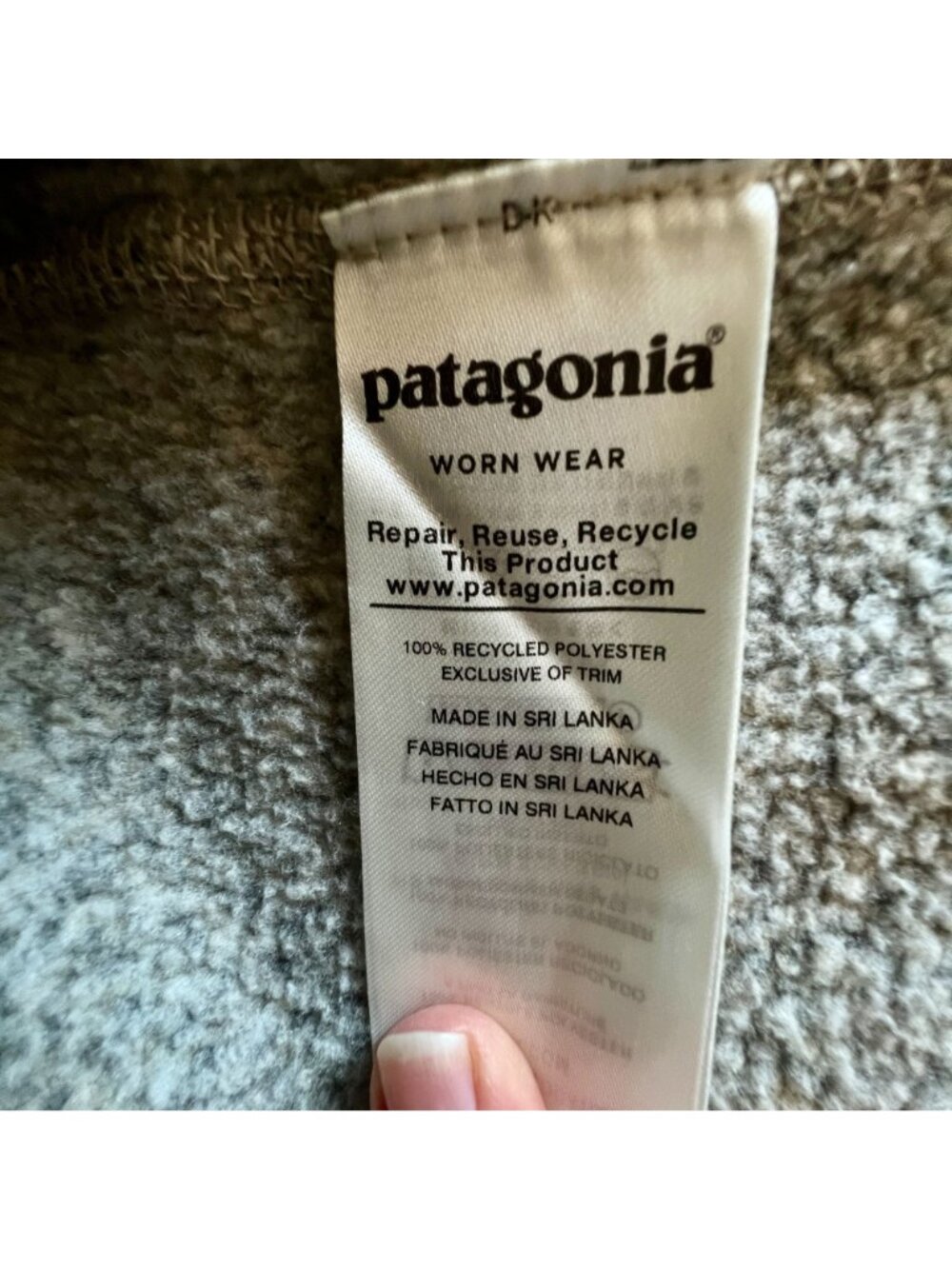 Patagonia Better Sweater Women L 1/4 Zip Pullover Gray Heather Fleece Outdoor - Picture 9 of 16